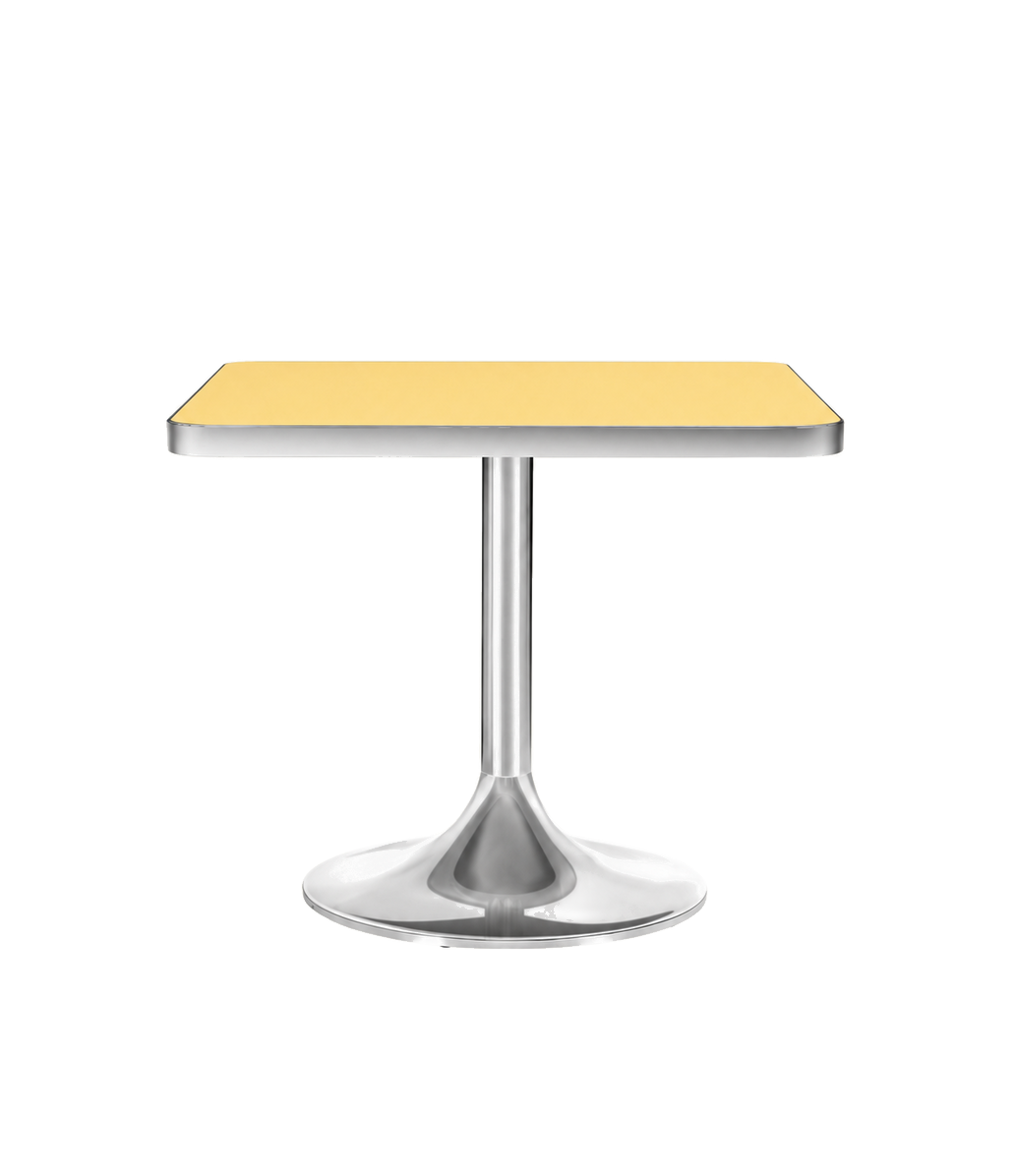 ACME Booth Table TA3 — Lemon laminate — clean tabletop edges
