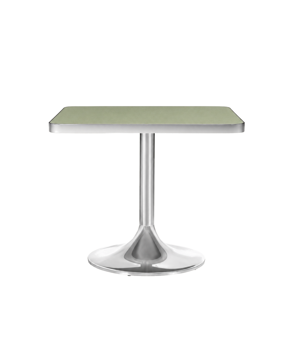 ACME Booth Table TA3 — Sage laminate — clean tabletop edges