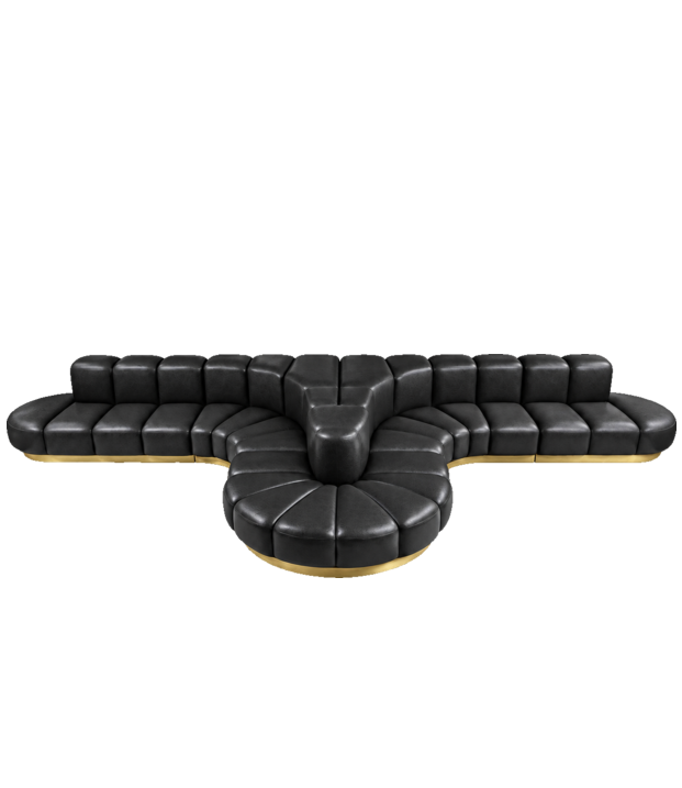 HYDE HOTEL Public Areas Sofa J51B — Black Leather