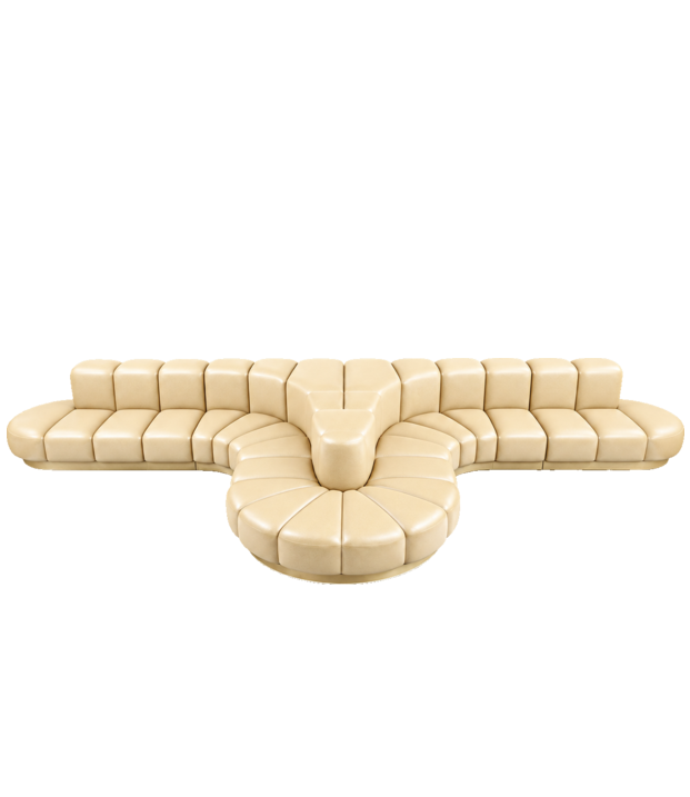 HYDE HOTEL Public Areas Sofa J51B — Butter Leather