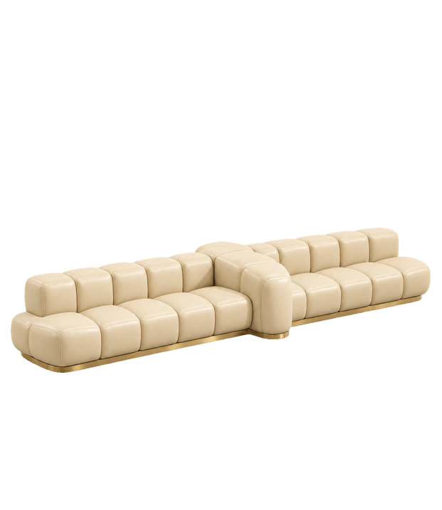 HYDE HOTEL Public Areas Linear Sofa — Butter Leather