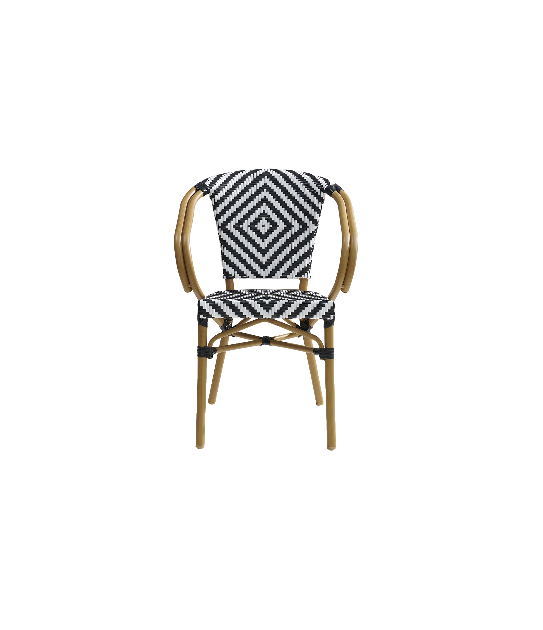 Pentridge Public Outdoor Dining Chair 529 524 — Black / White