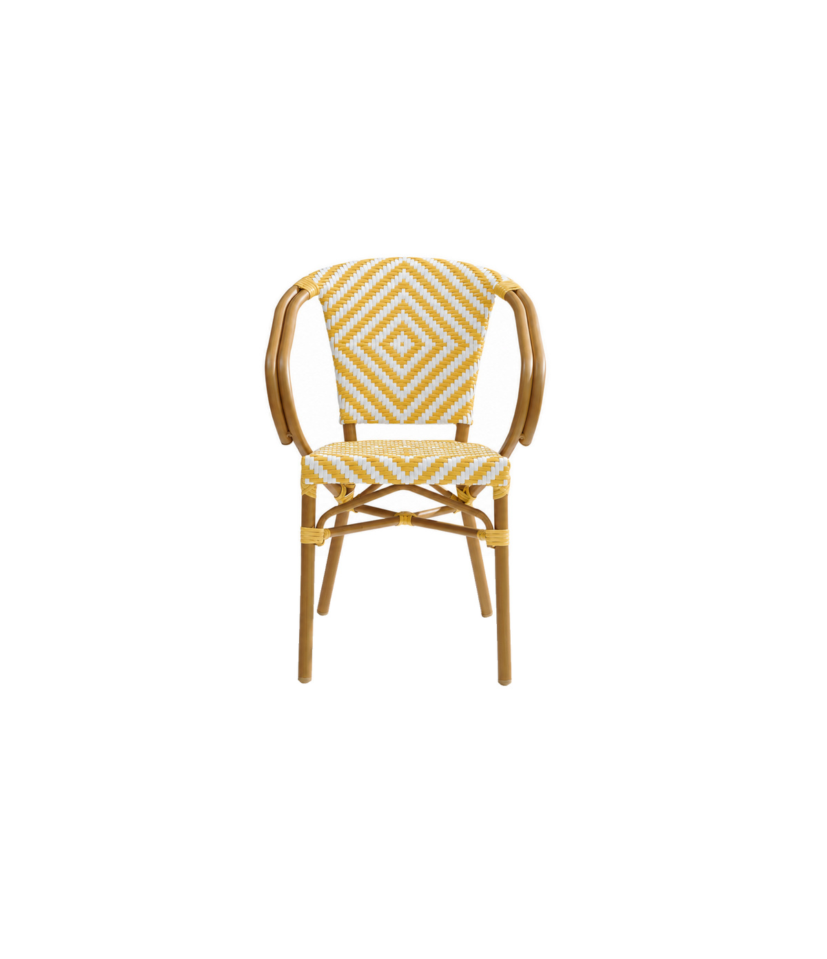 Pentridge Public Outdoor Dining Chair 529 524 — Lemon / White