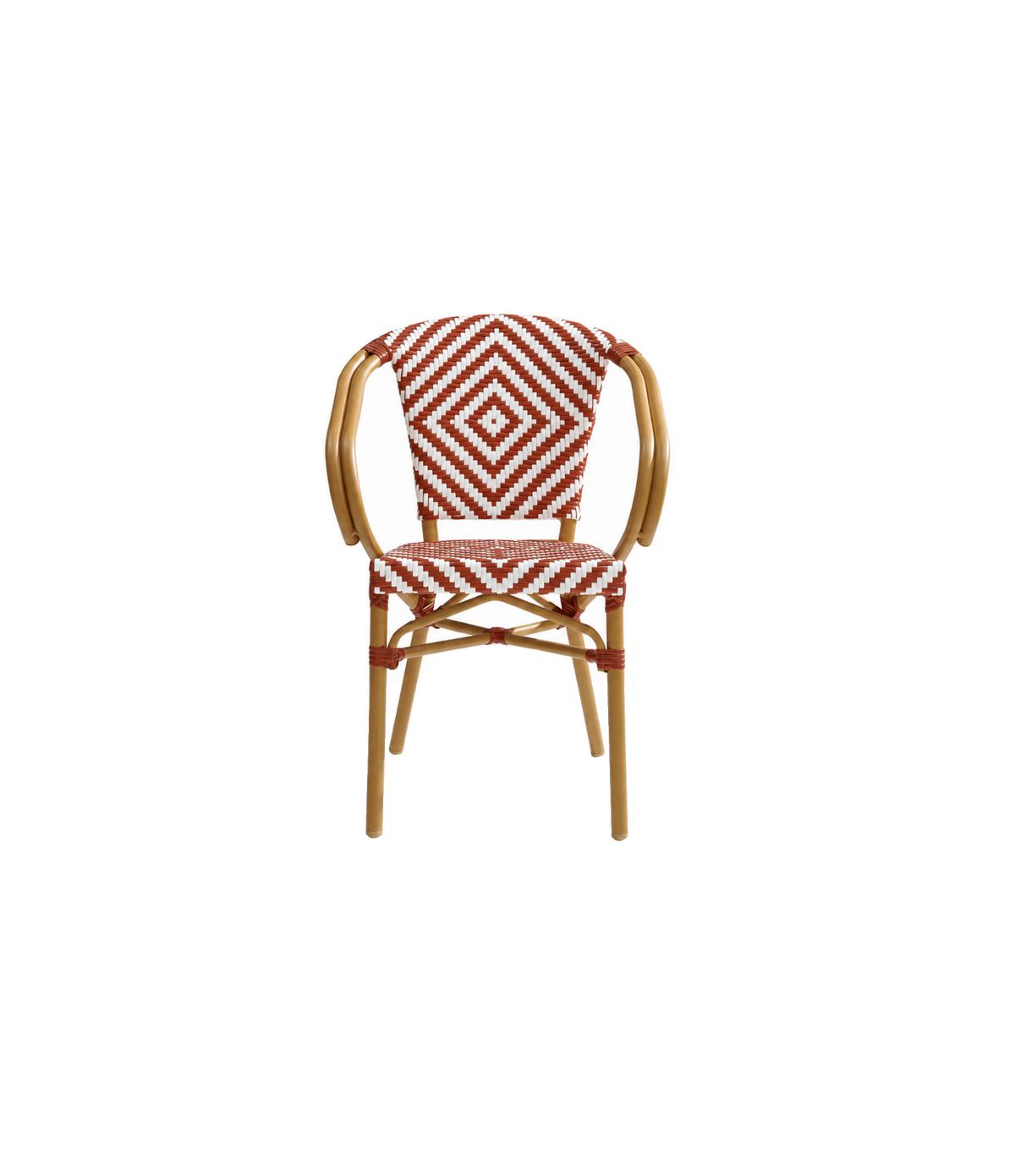 Pentridge Public Outdoor Dining Chair 529 524 — Terracotta / White