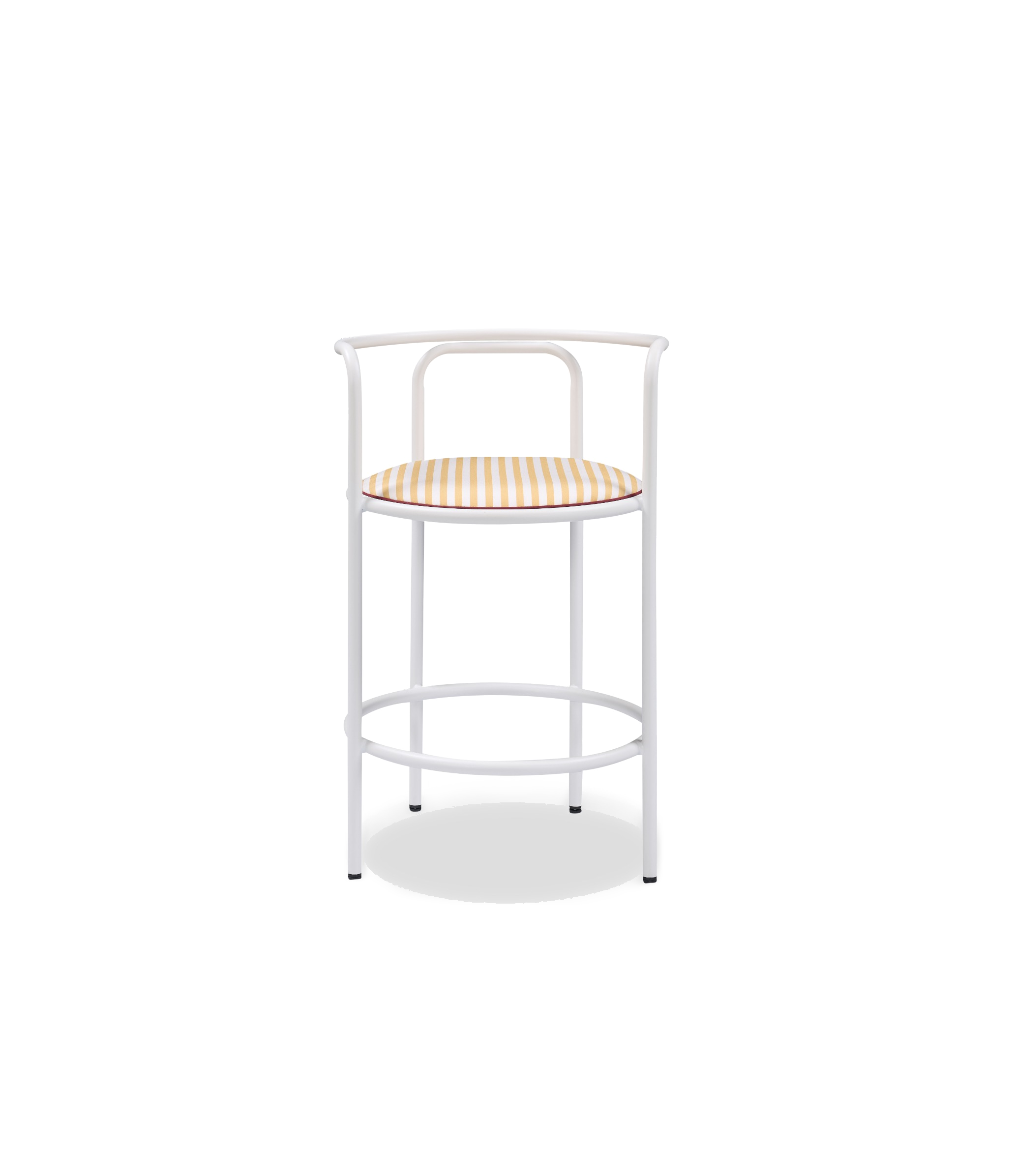 Tanjong Beach Club Barstool F_017 — Original yellow and white stripe — updated high quality image
