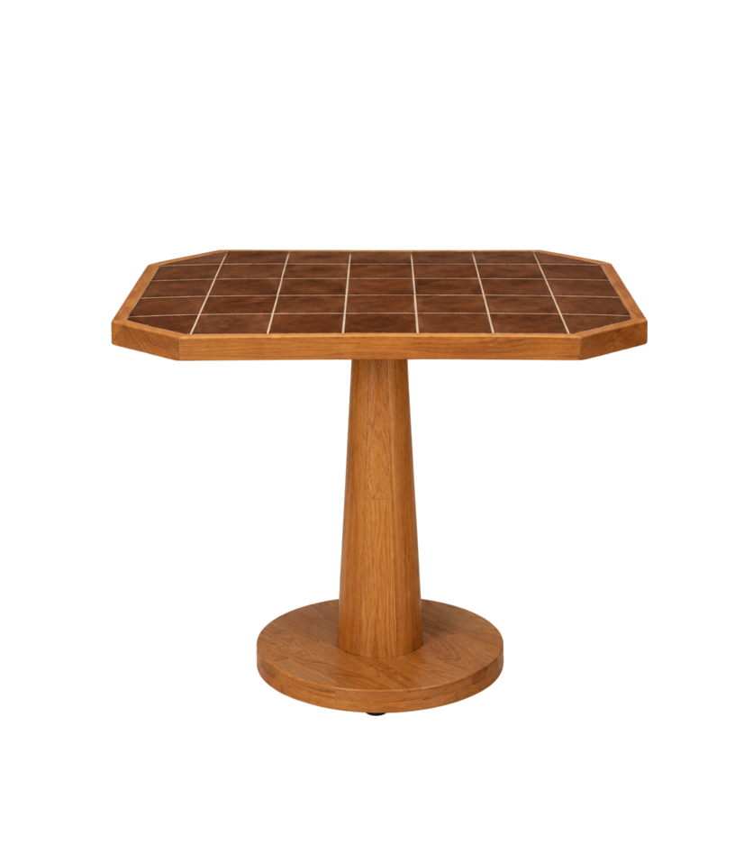 Tanjong timber and tile table – Chocolate Brown