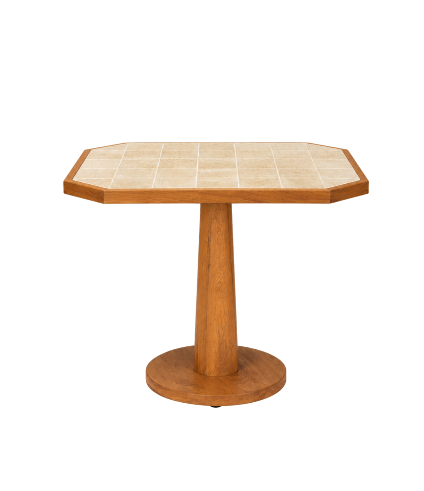 Tanjong timber and tile table – Cream
