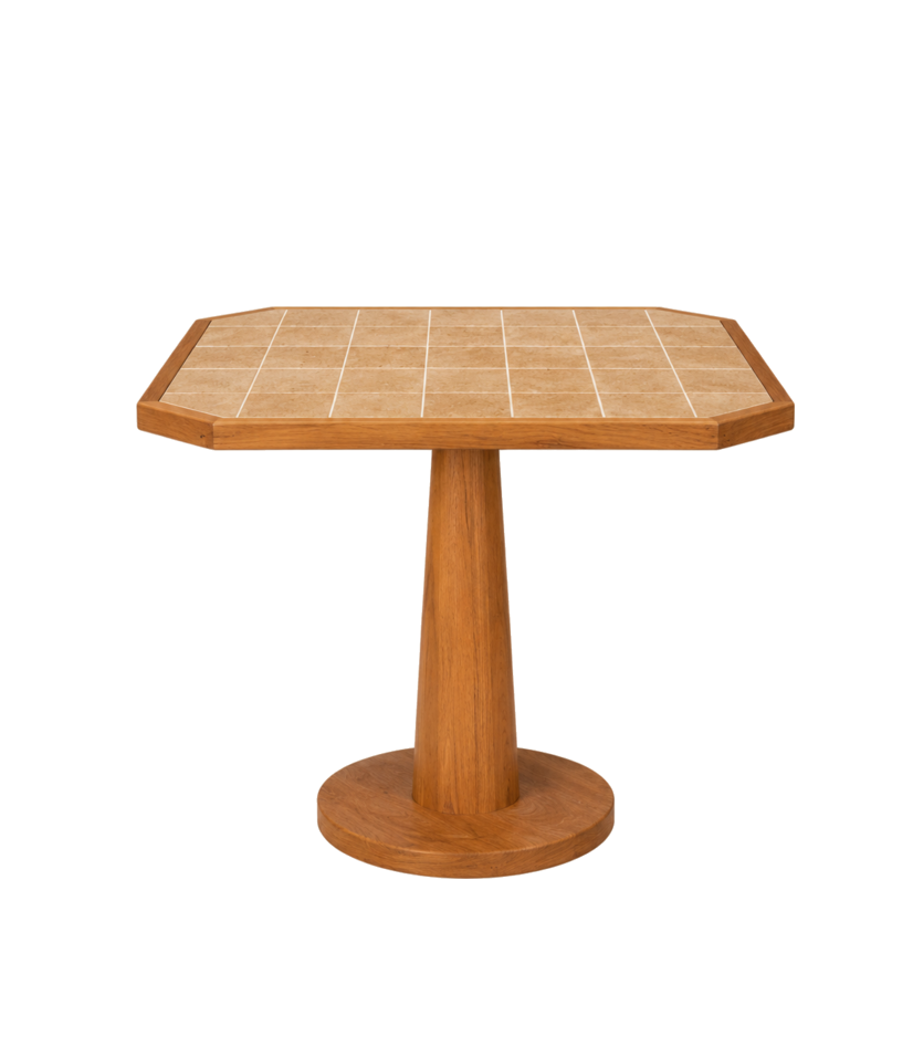 Tanjong timber and tile table – Tan
